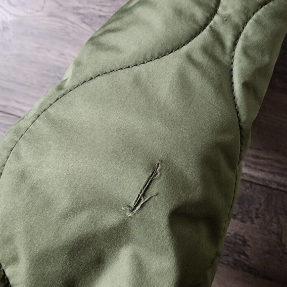 NWT Olive Green Water-Resistant Sherpa-Lined Quilted Zip Jacket Old Navy Sz XL - Picture 5 of 5